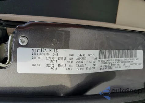 2018 Chrysler Pacifica Touring L из США, поврежденный, VIN 2C4RC1BG3JR279725